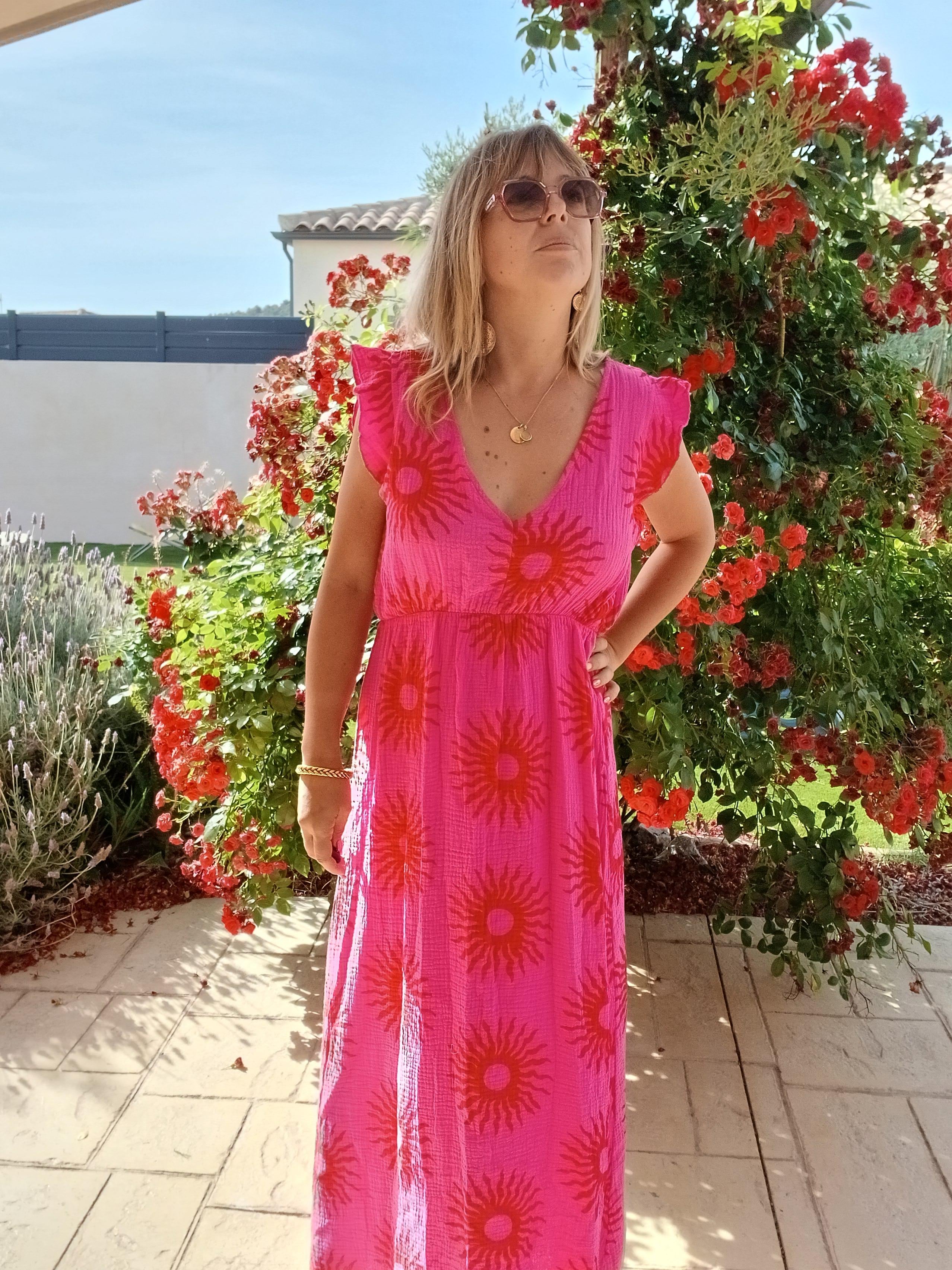 Robe Sohana - Fuchsia Soleil