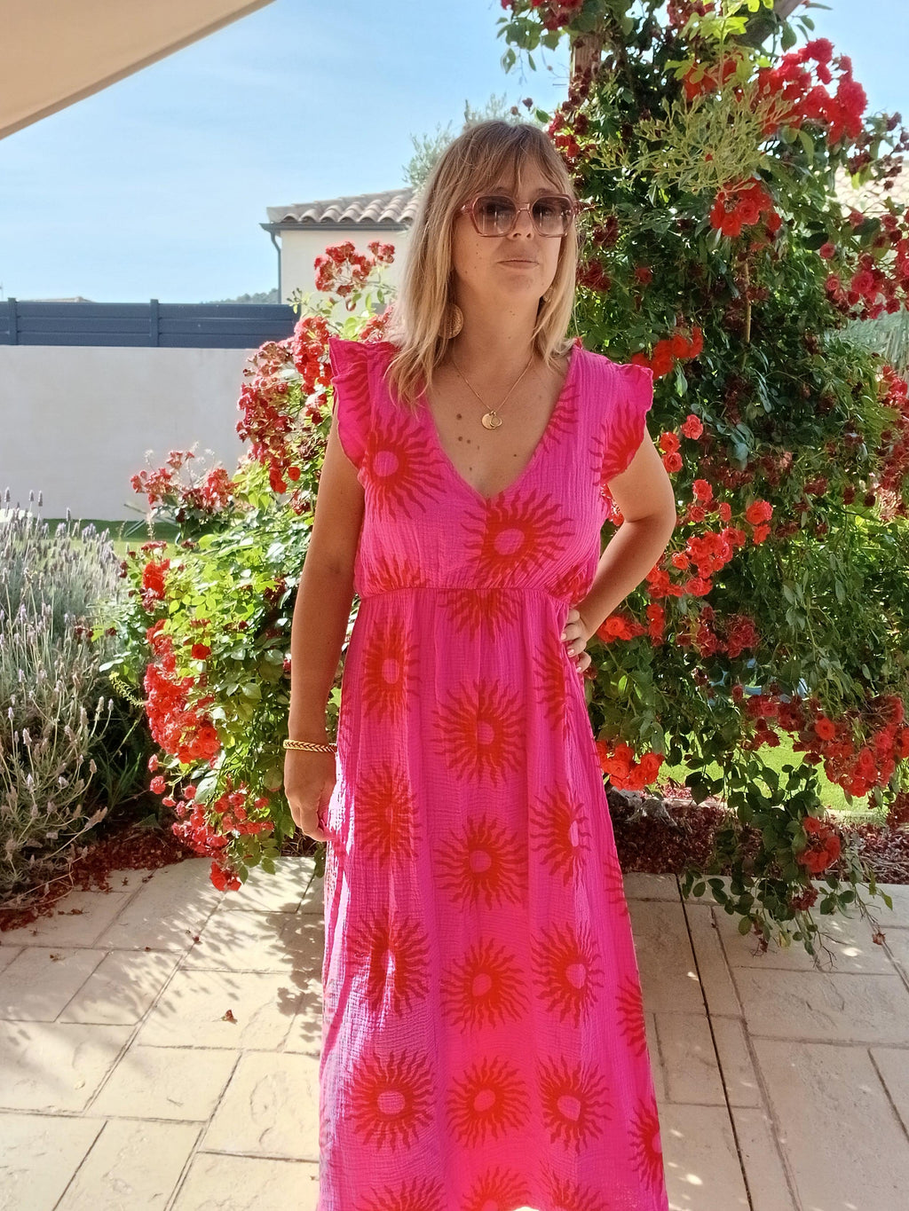 Robe Sohana - Fuchsia Soleil