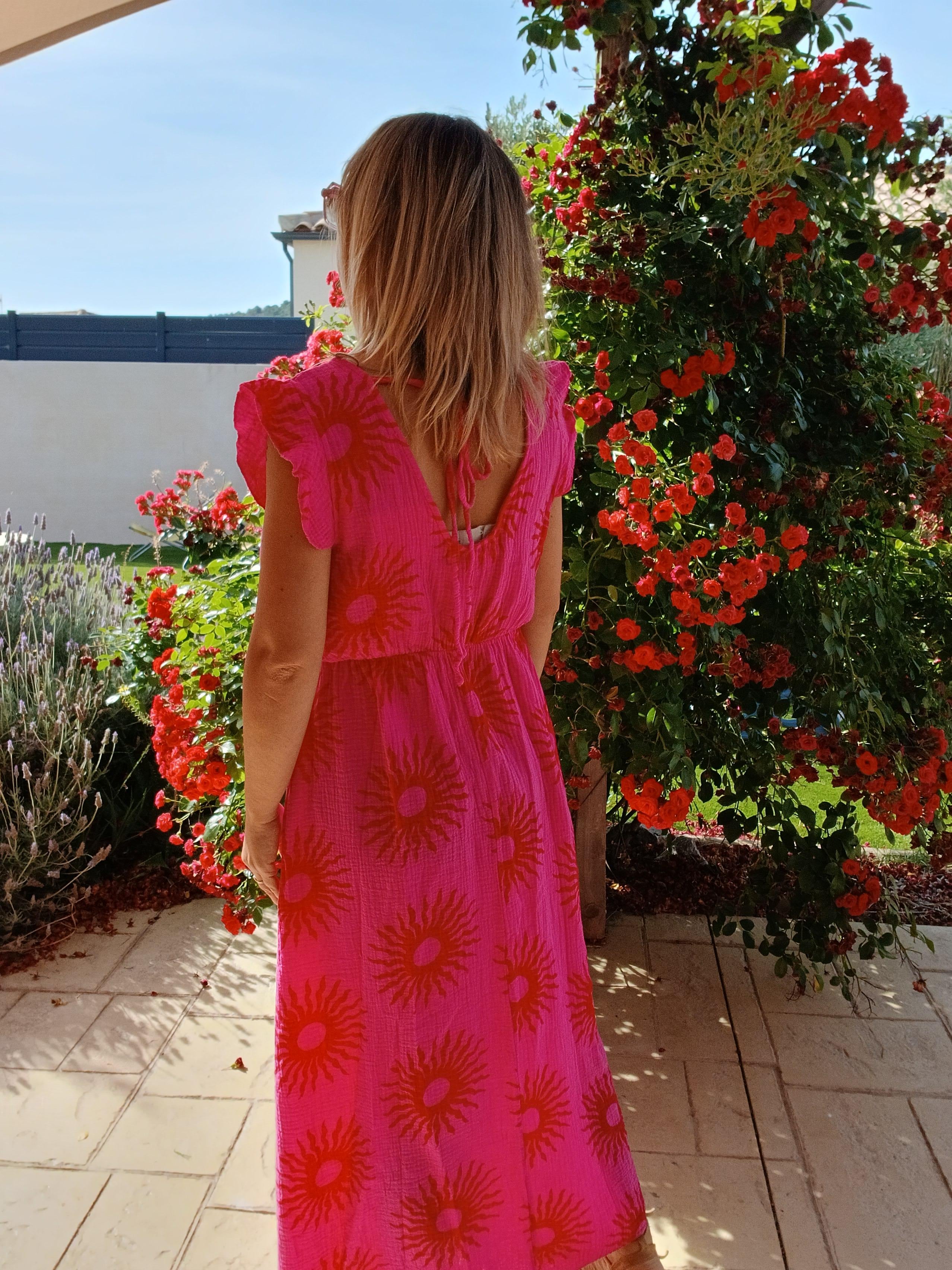 Robe Sohana - Fuchsia Soleil