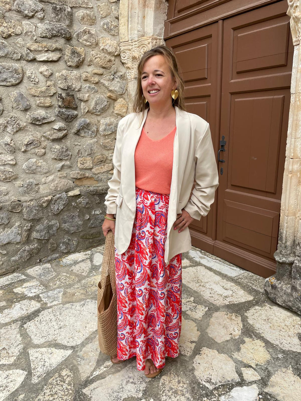 Jupe Soraya Sunset Bohème Longue Femme | Chic Soléa