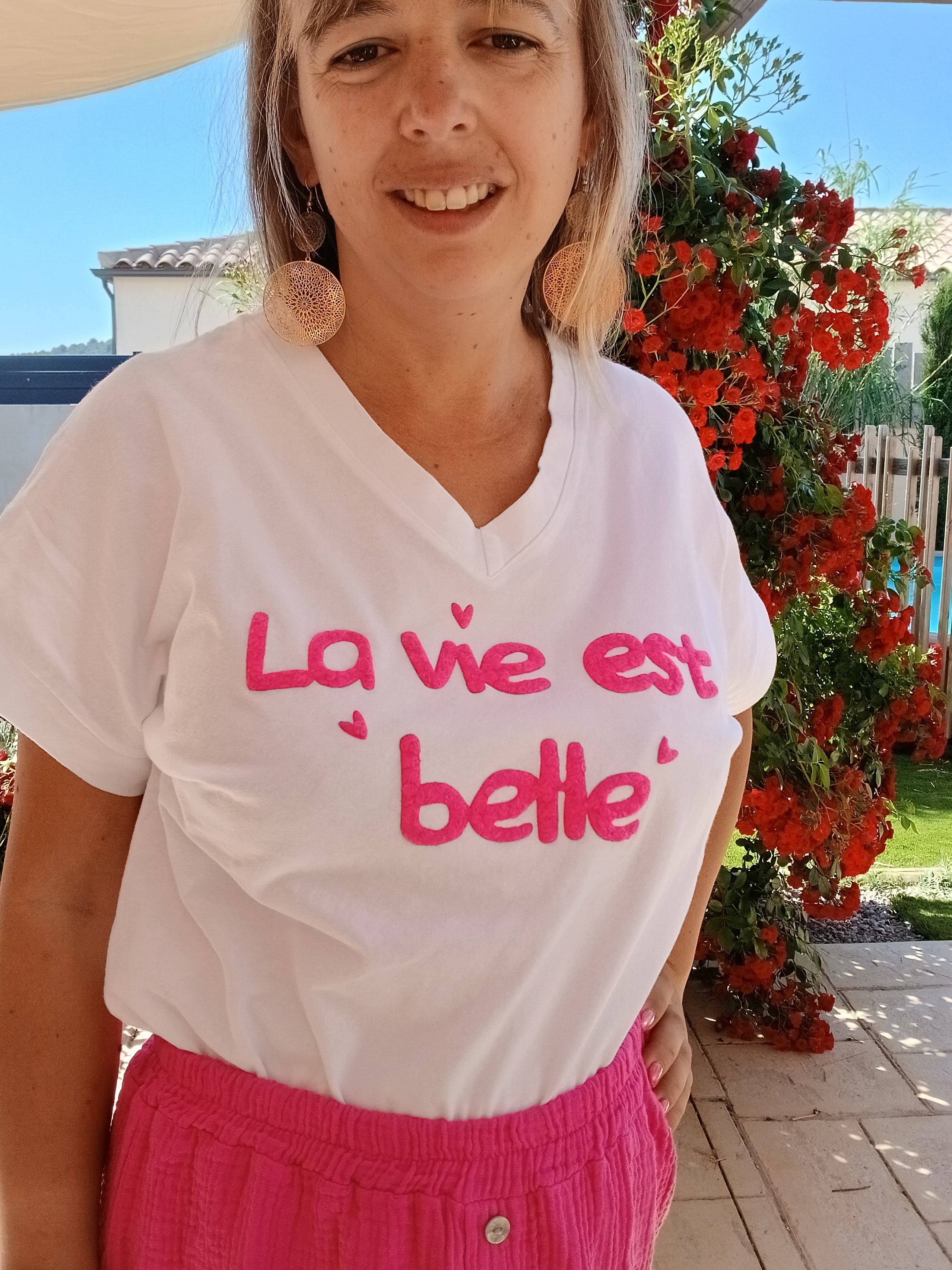 ✨ T-shirt Ava – La vie est belle
