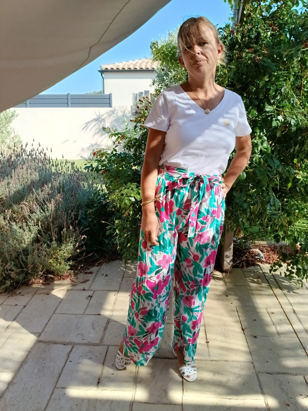 Pantalon large fleuri femme Isalia 🌸