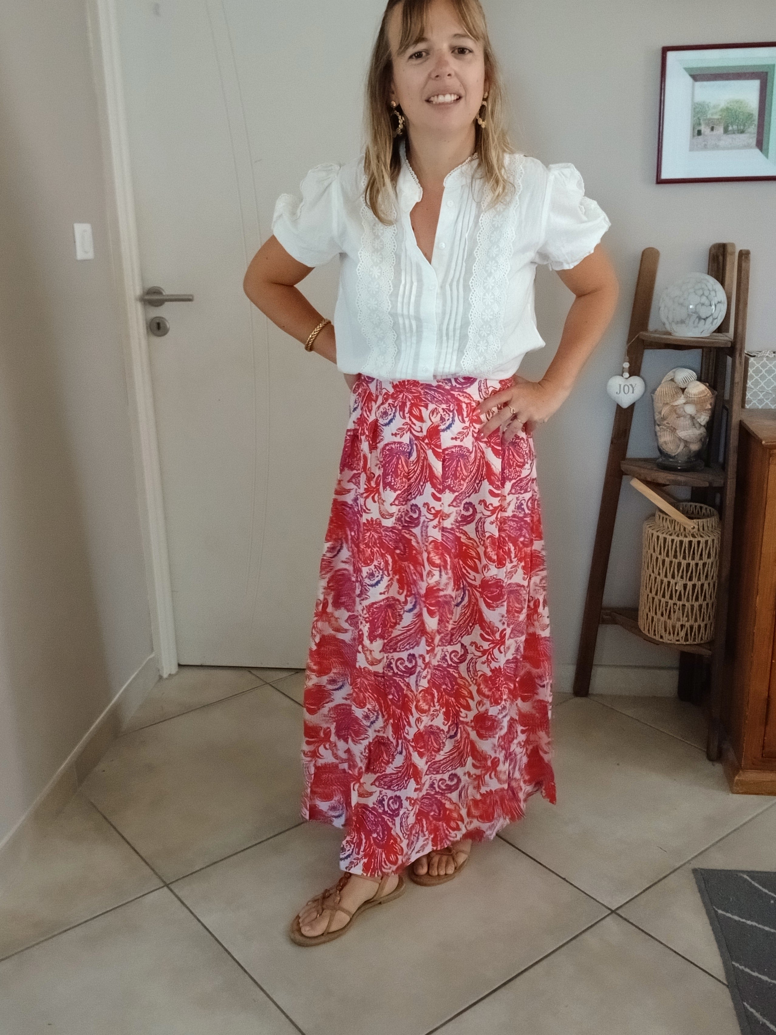 Jupe Soraya Sunset Bohème Longue Femme | Chic Soléa