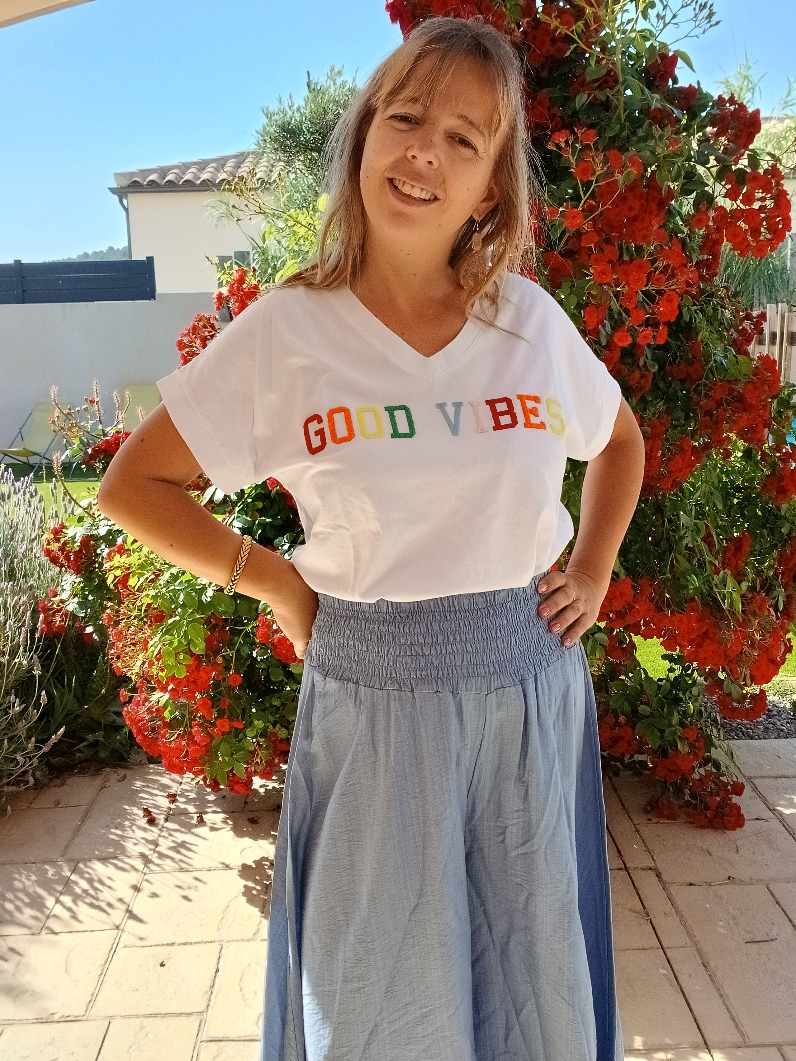 ✨ T-shirt Mila – Good vibes