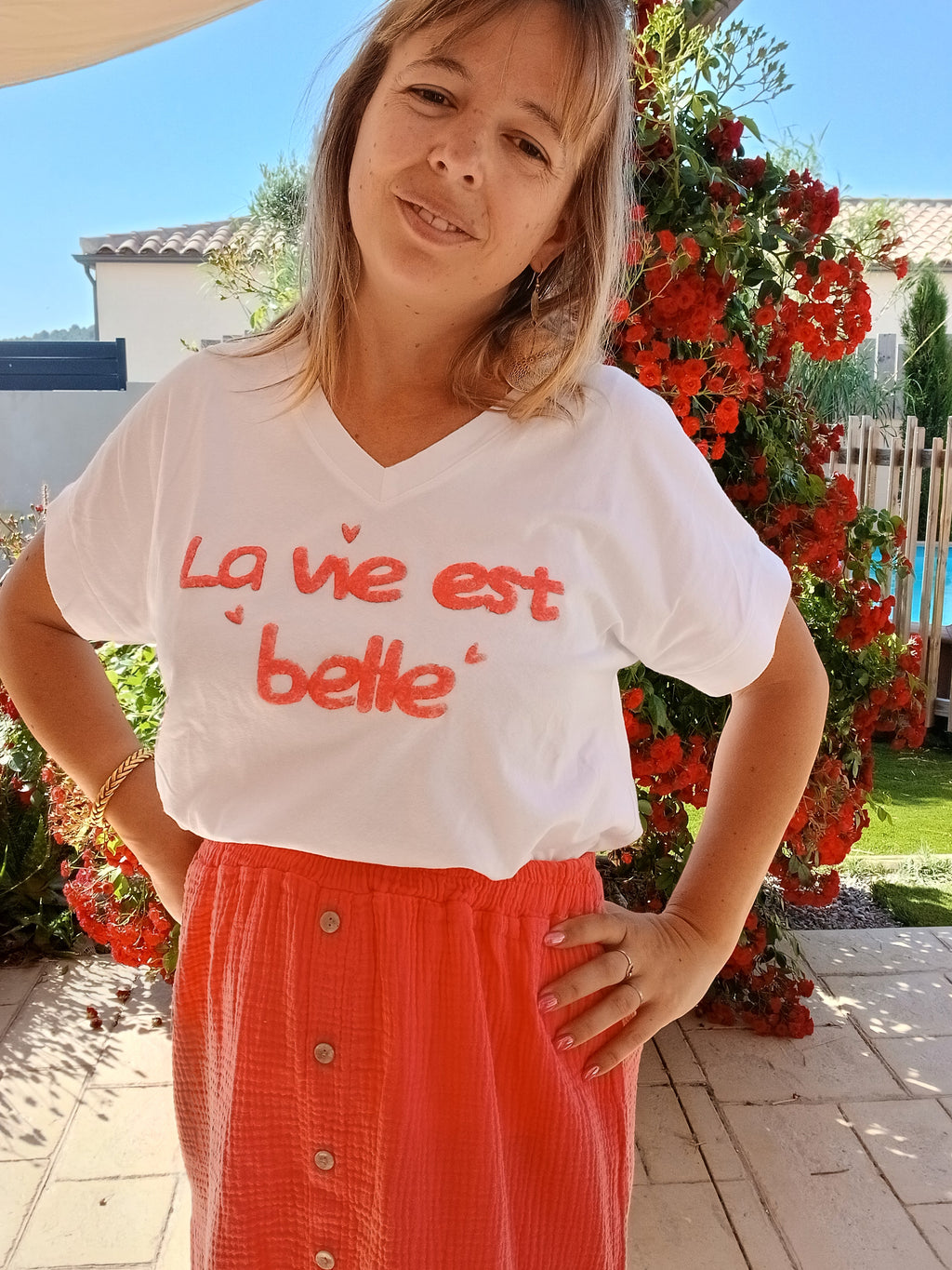 ✨ T-shirt Ava – La vie est belle