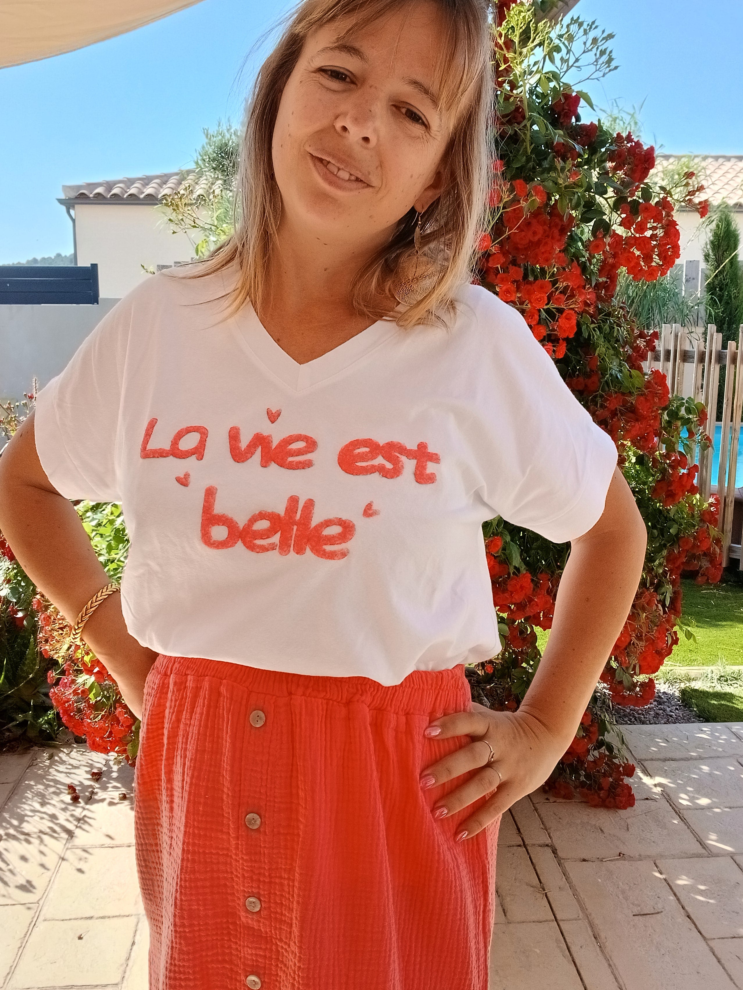 ✨ T-shirt Ava – La vie est belle