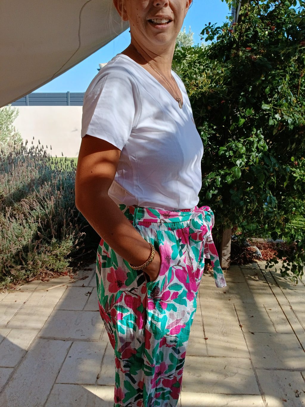 Pantalon large fleuri femme Isalia 🌸