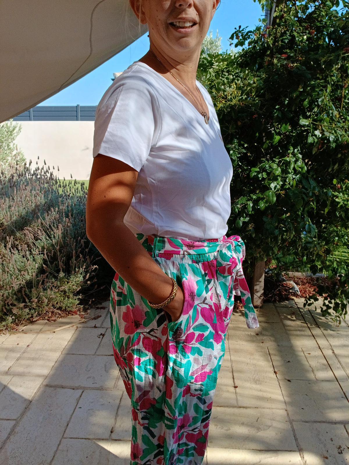 Pantalon large fleuri femme Isalia 🌸