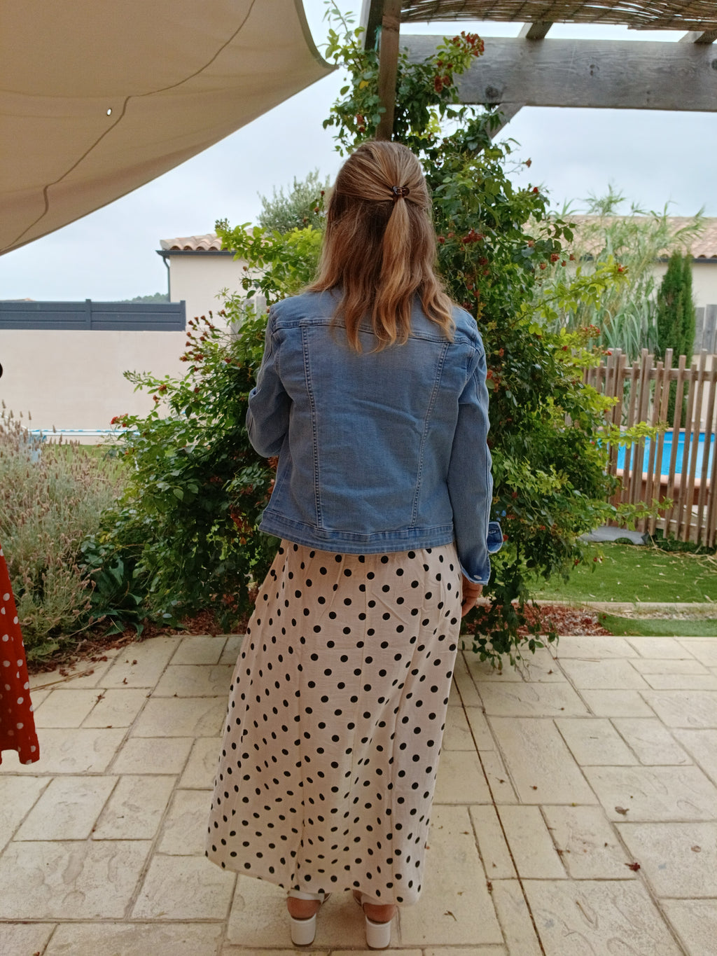 Jupe longue Lison - À pois