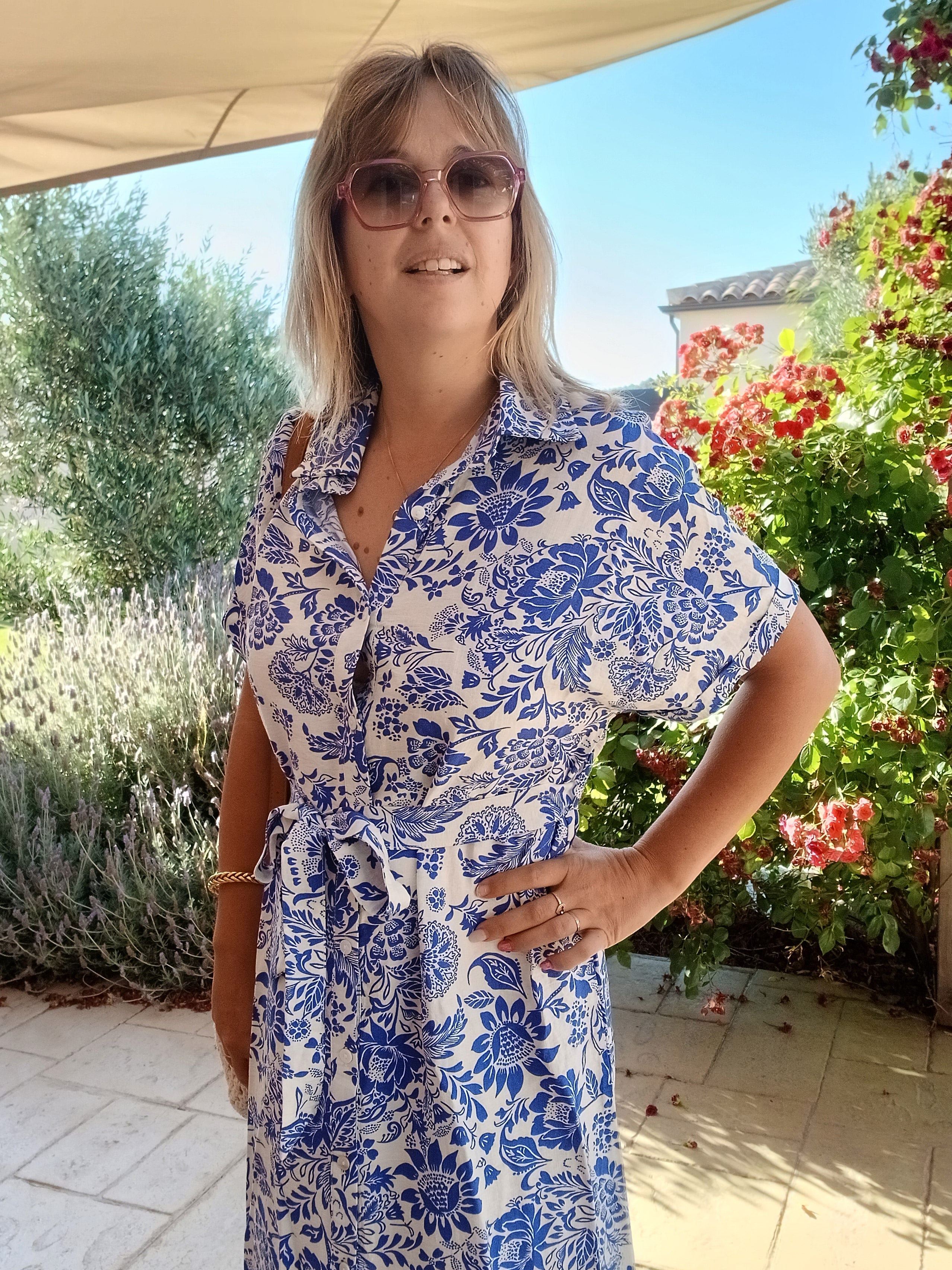 Aurélia - La robe Bleu Riviera