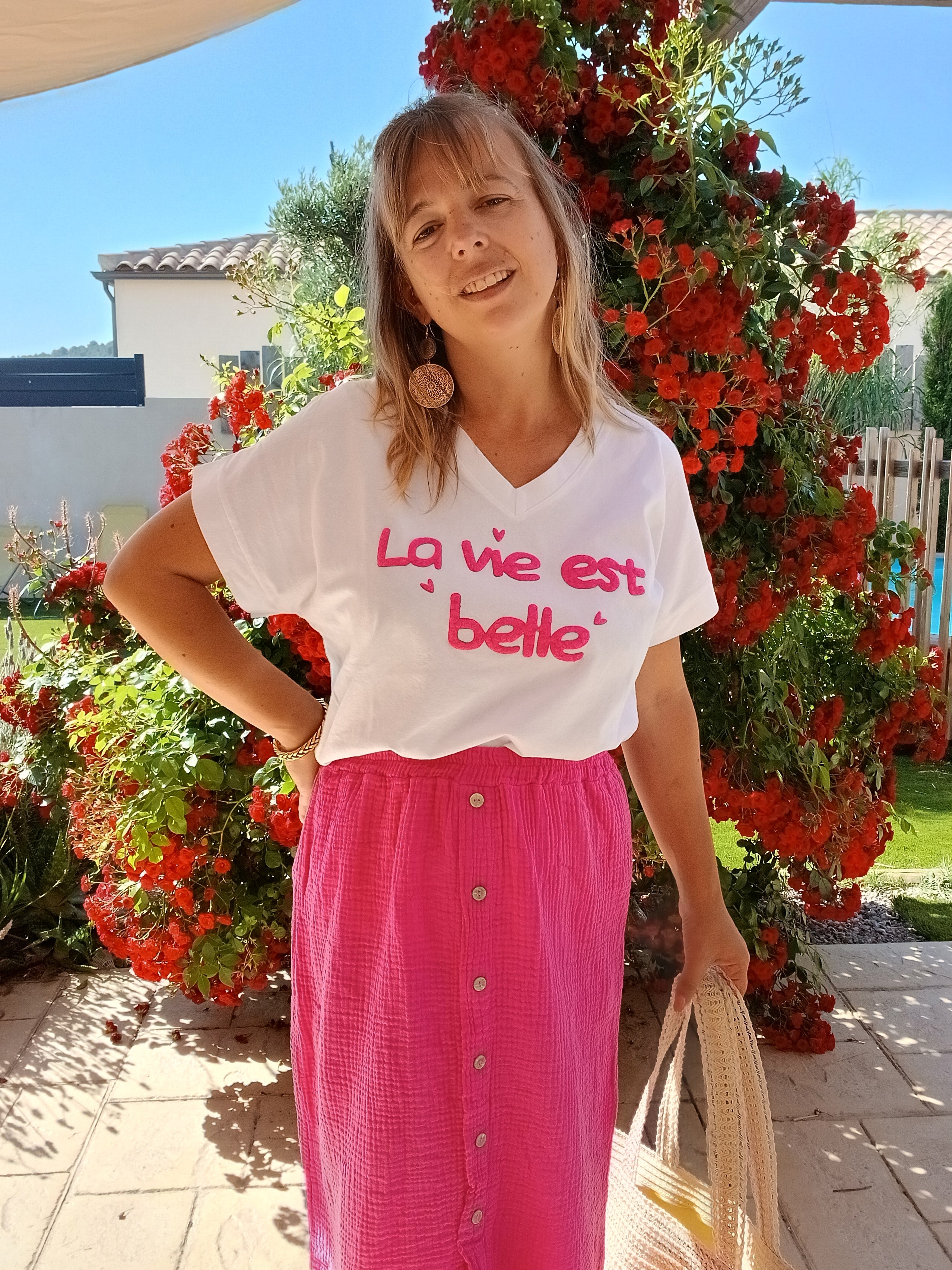 ✨ T-shirt Ava – La vie est belle
