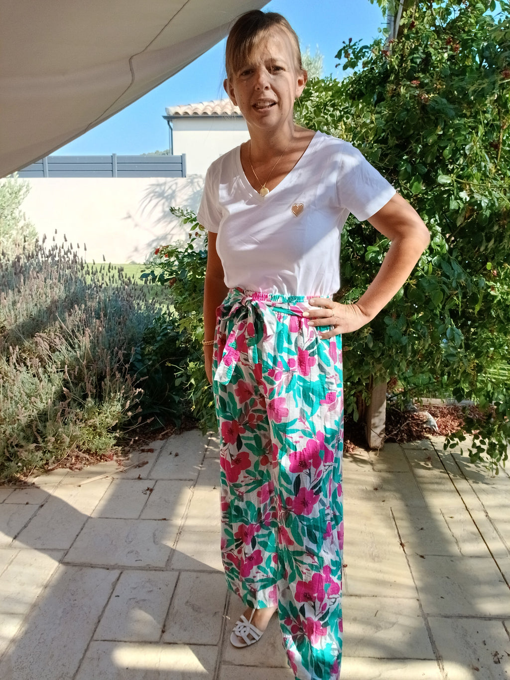 Pantalon large fleuri femme Isalia 🌸