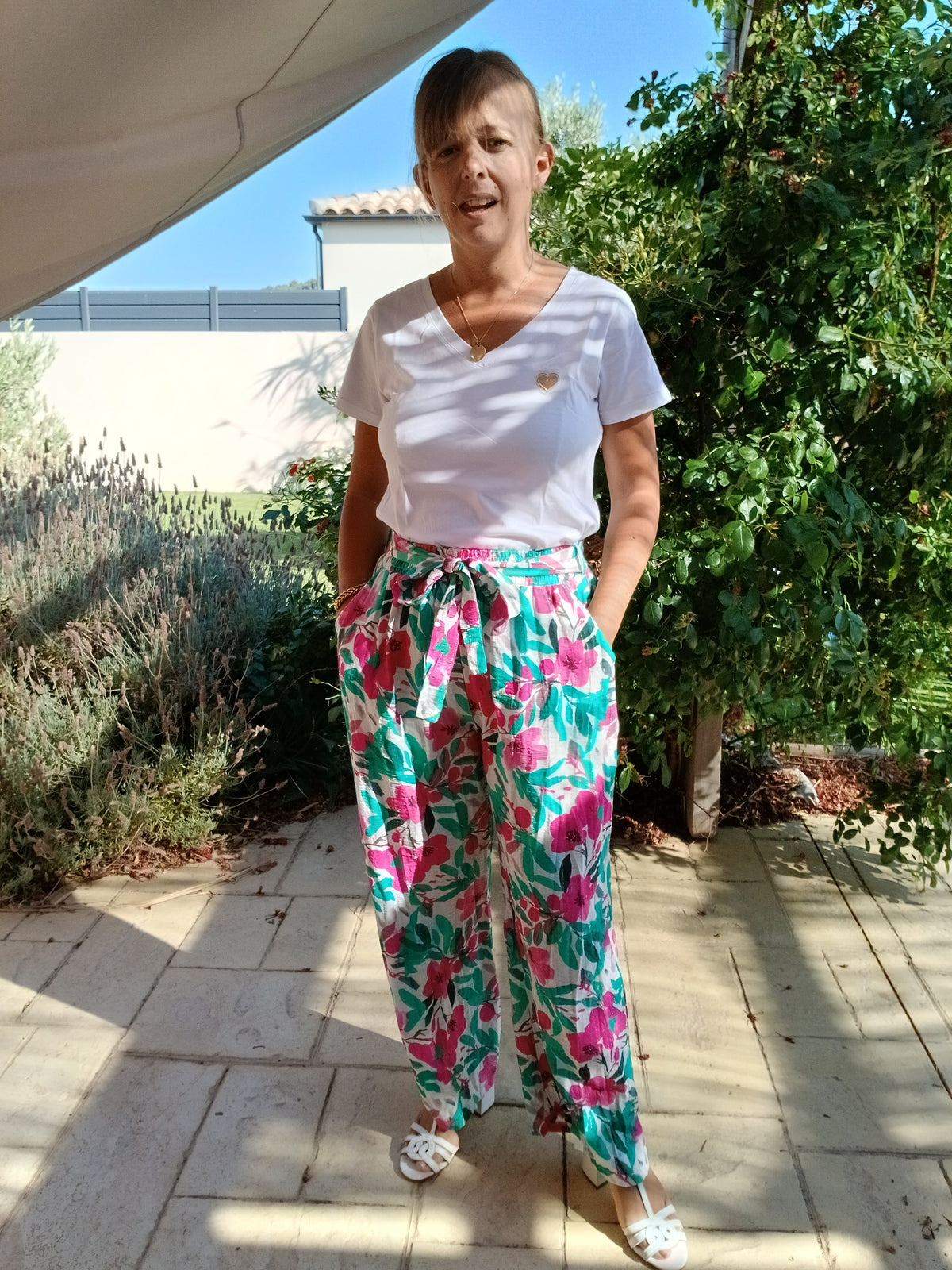 Pantalon large fleuri femme Isalia 🌸