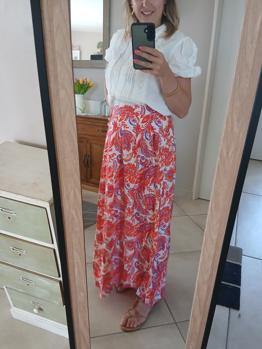 Jupe Soraya Sunset Bohème Longue Femme | Chic Soléa